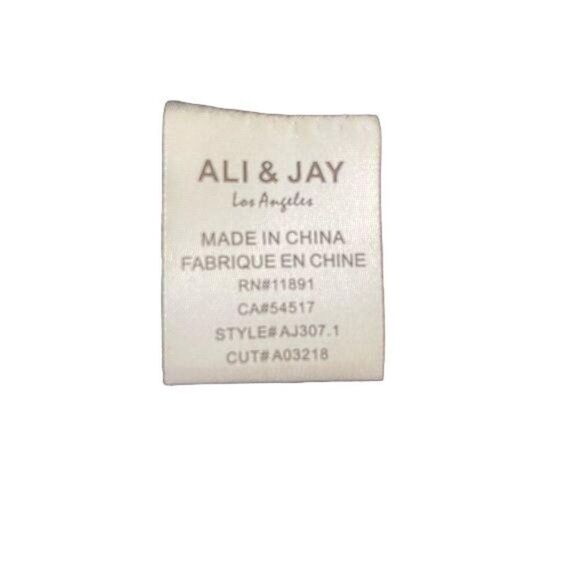 ALI & JAY Blue Floral One Shoulder Dress Sz M - Picture 8 of 8